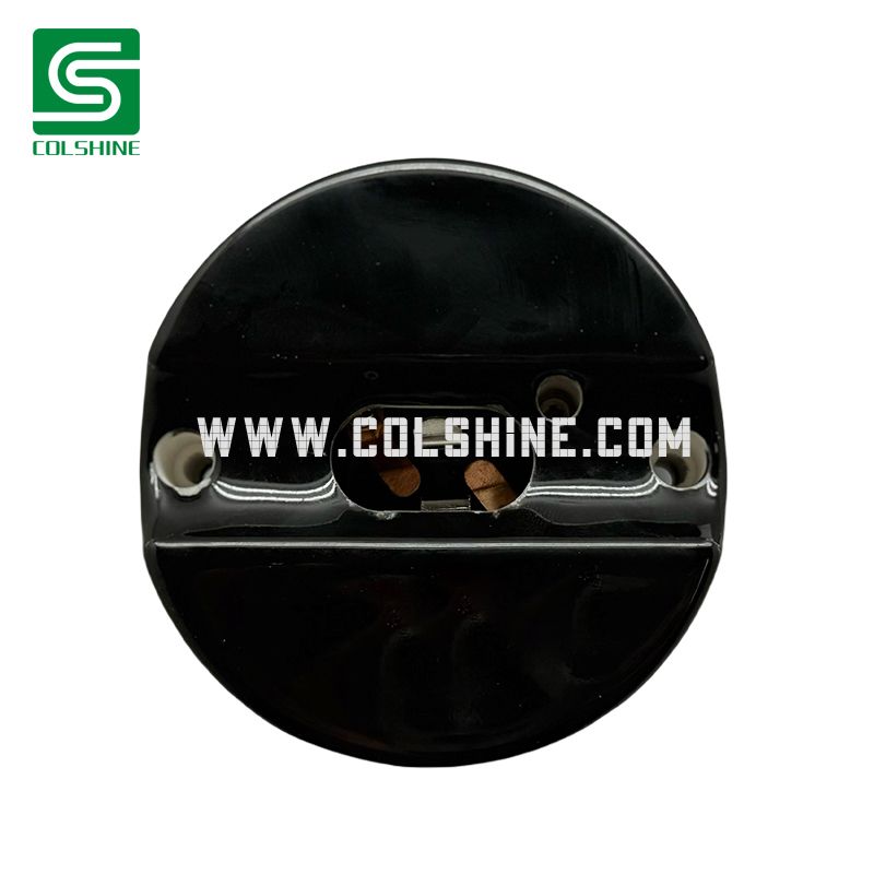 black porcelain S14d lamp holder for stick bulb